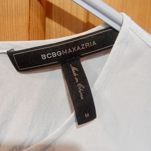 BCBGMaxazria Marissa 100% silk grey blouse size M - Picture 9 of 11
